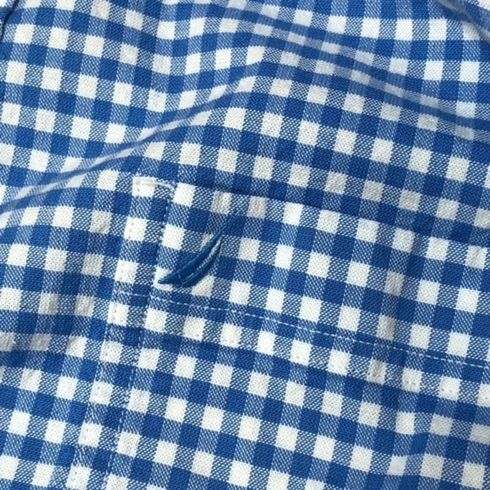 Nautica Mens Dress Shirt Gingham Plaid - Picture 6 of 8